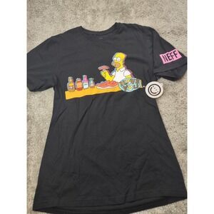 SIMPSONS Homer Shirt‎ Neff Tshirt NWT Black Sz Small Homer Hotdogs Retro